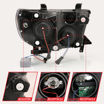 ANZO USA ZUKT_111447 Anzo ZUKT_111447 Projector Headlight Set Light Bar