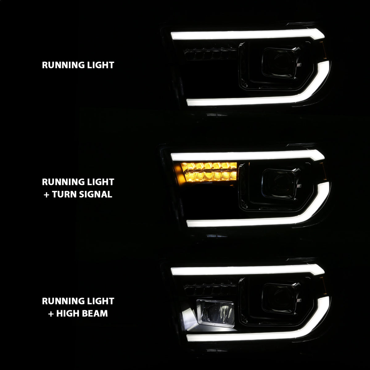 ANZO USA ZUKT_111447 Anzo ZUKT_111447 Projector Headlight Set Light Bar