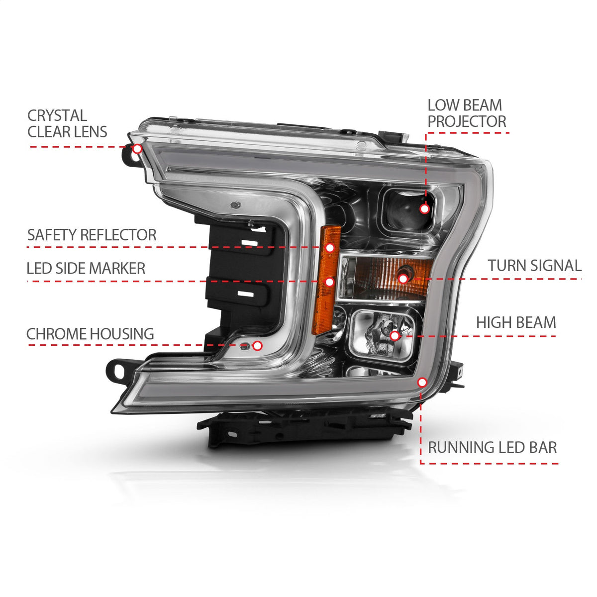ANZO USA ZUKT_111468 Anzo ZUKT_111468 Projector Headlight Set