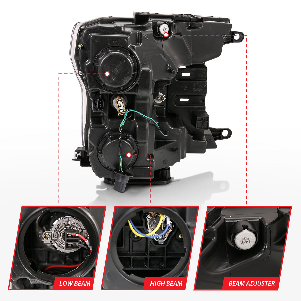 ANZO USA ZUKT_111468 Anzo ZUKT_111468 Projector Headlight Set