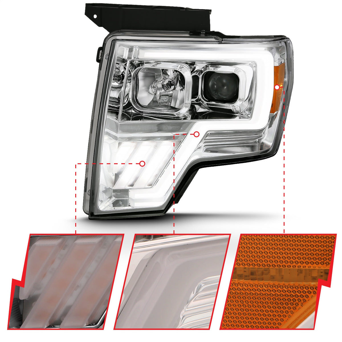 ANZO USA ZUKT_111470 Anzo ZUKT_111470 Projector Headlight Set