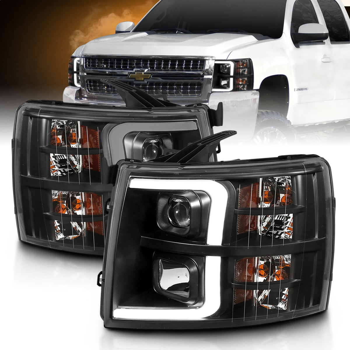 ANZO USA ZUKT_111480 Anzo ZUKT_111480 Projector Headlight Set Clear Lens Black
