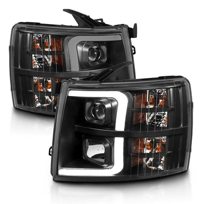 ANZO USA ZUKT_111480 Anzo ZUKT_111480 Projector Headlight Set Clear Lens Black