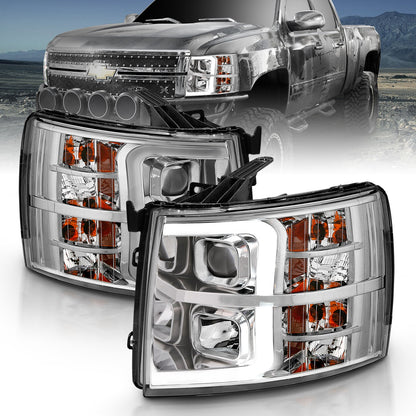 ANZO USA ZUKT_111481 Anzo ZUKT_111481 Projector Headlight Set Clear Lens Chrome