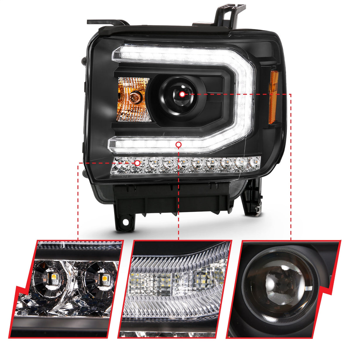 ANZO USA ZUKT_111485 Anzo ZUKT_111485 Projector Headlight Set