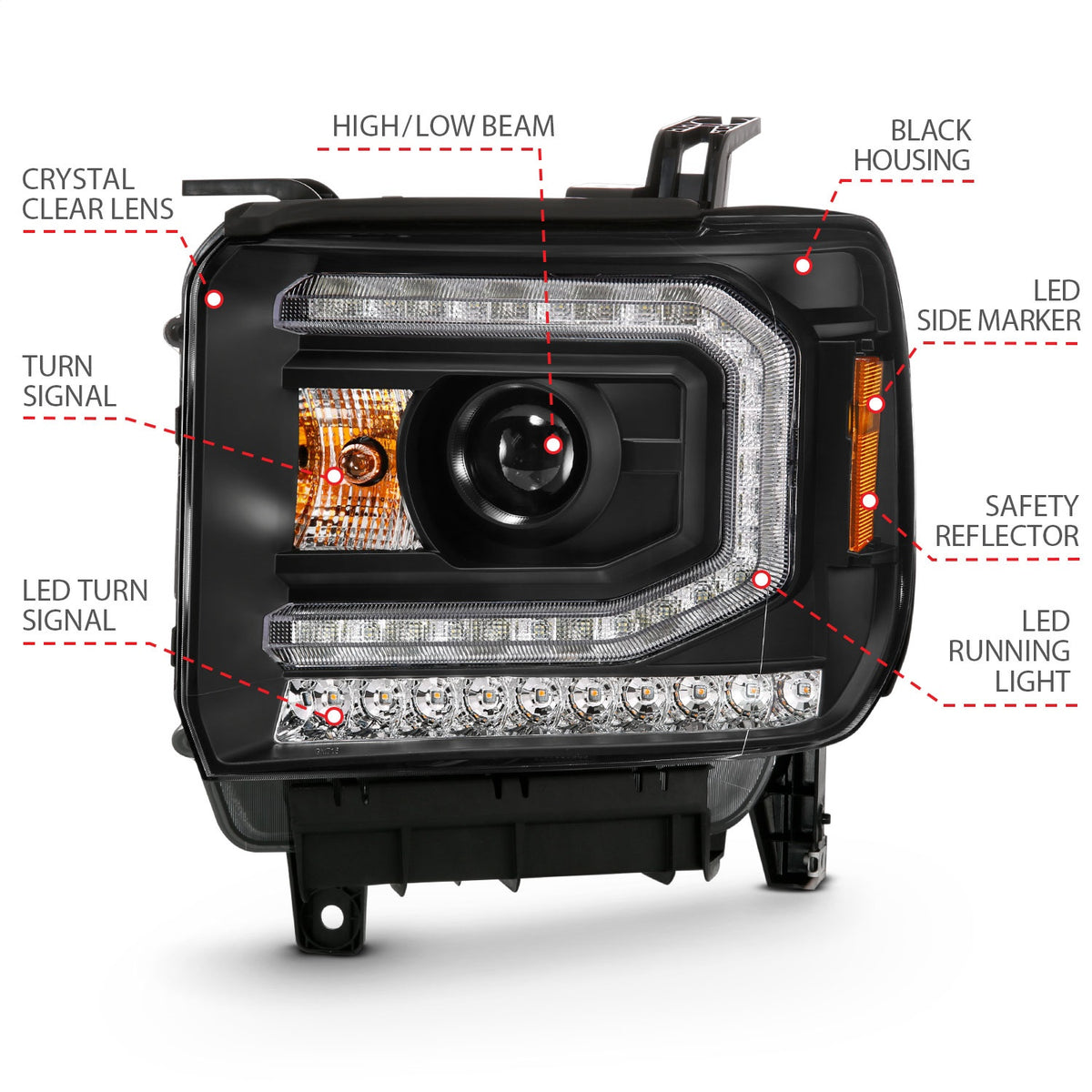 ANZO USA ZUKT_111485 Anzo ZUKT_111485 Projector Headlight Set
