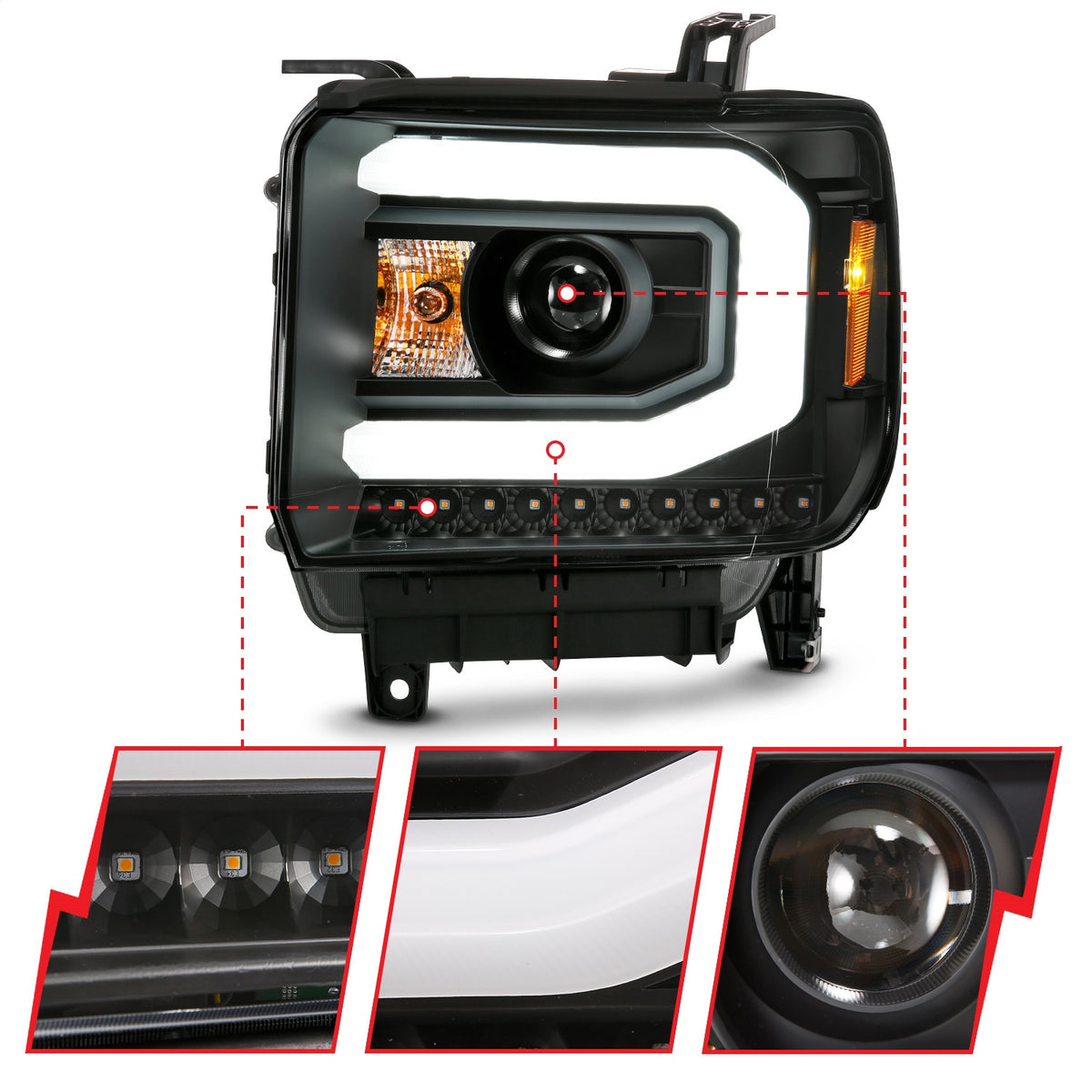 ANZO USA ZUKT_111487 Anzo ZUKT_111487 Projector Headlight Set