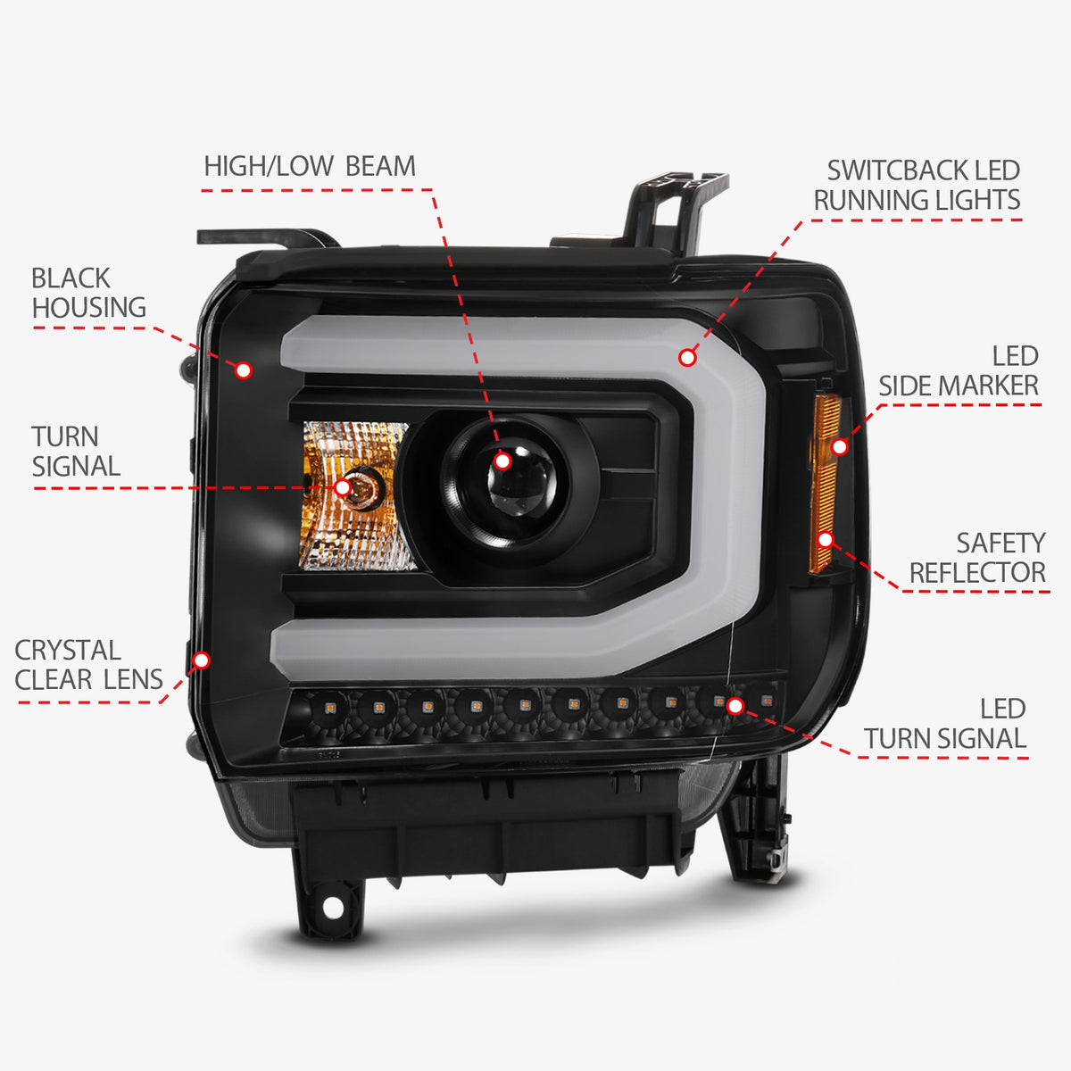 ANZO USA ZUKT_111487 Anzo ZUKT_111487 Projector Headlight Set