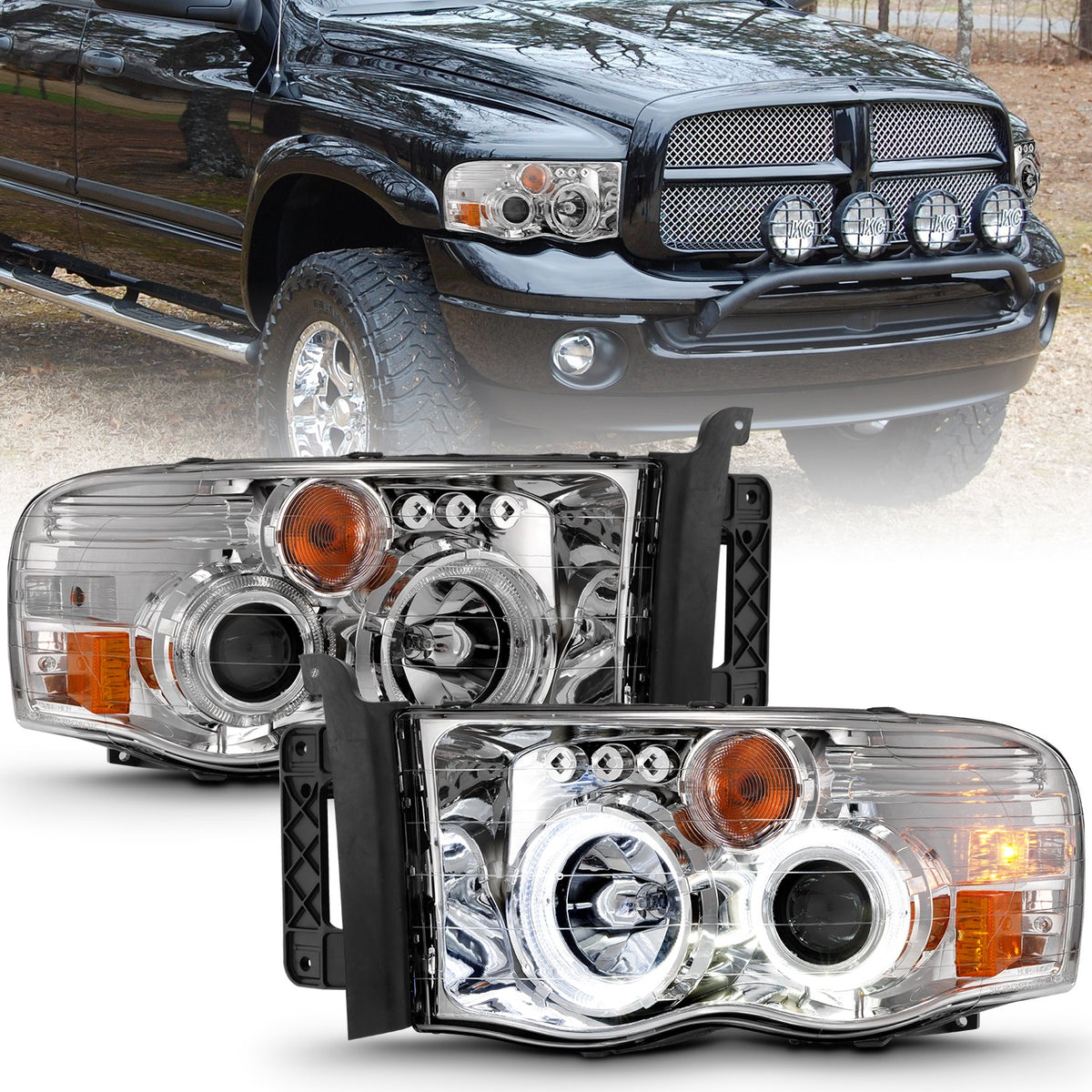 ANZO USA ZUKT_111491 Anzo ZUKT_111491 Projector Headlight Set for Ram 1500 for 111491