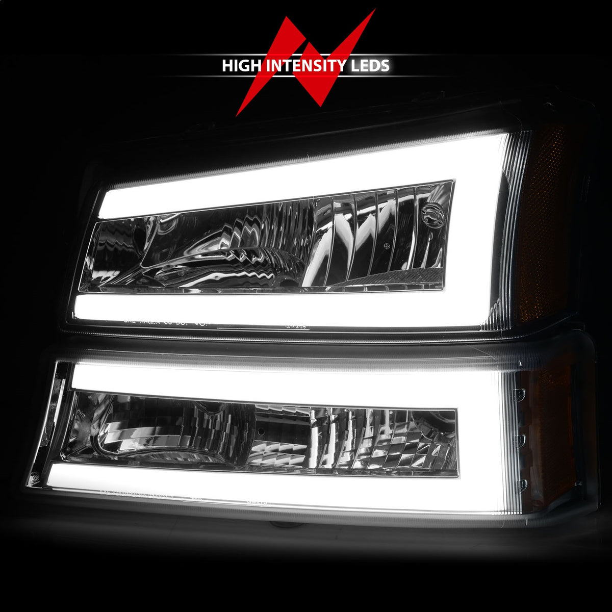 ANZO USA ZUKT_111502 Anzo ZUKT_111502 Chorme Housing Pair w/ Light Bar