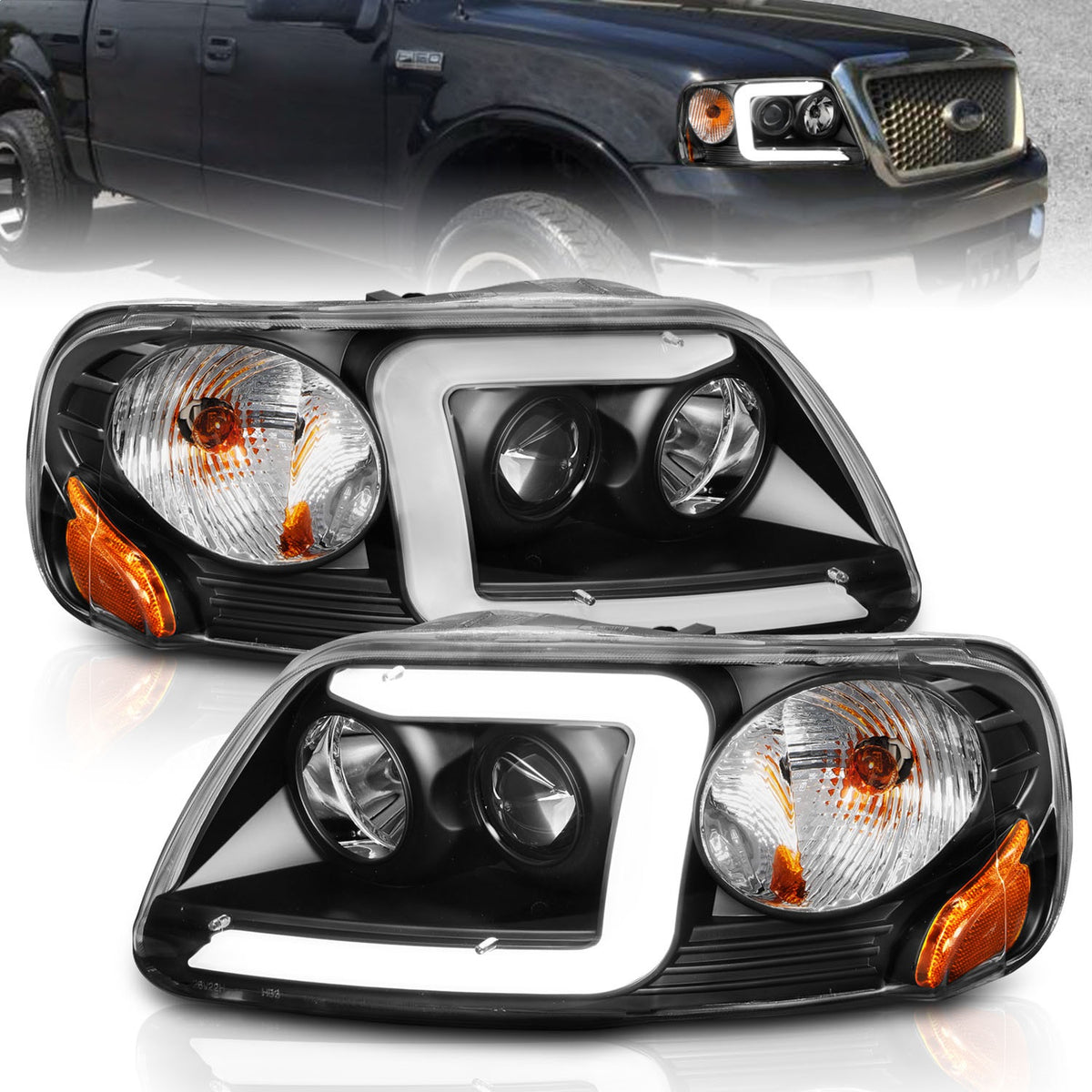 ANZO USA ZUKT_111503 Anzo ZUKT_111503 Lens Black Housing w/ Light Bar