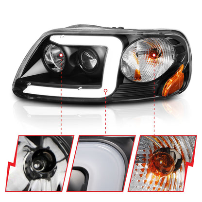 ANZO USA ZUKT_111503 Anzo ZUKT_111503 Lens Black Housing w/ Light Bar