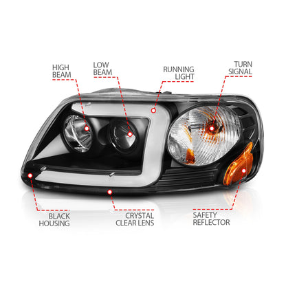 ANZO USA ZUKT_111503 Anzo ZUKT_111503 Lens Black Housing w/ Light Bar