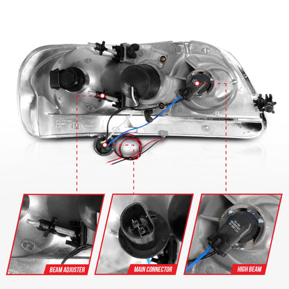 ANZO USA ZUKT_111503 Anzo ZUKT_111503 Lens Black Housing w/ Light Bar