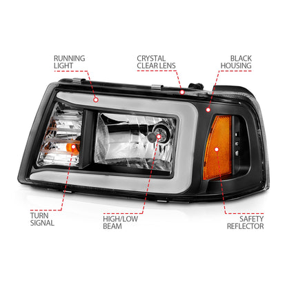 ANZO USA ZUKT_111511 Anzo ZUKT_111511 Black Housing Pair w/ Light Bar