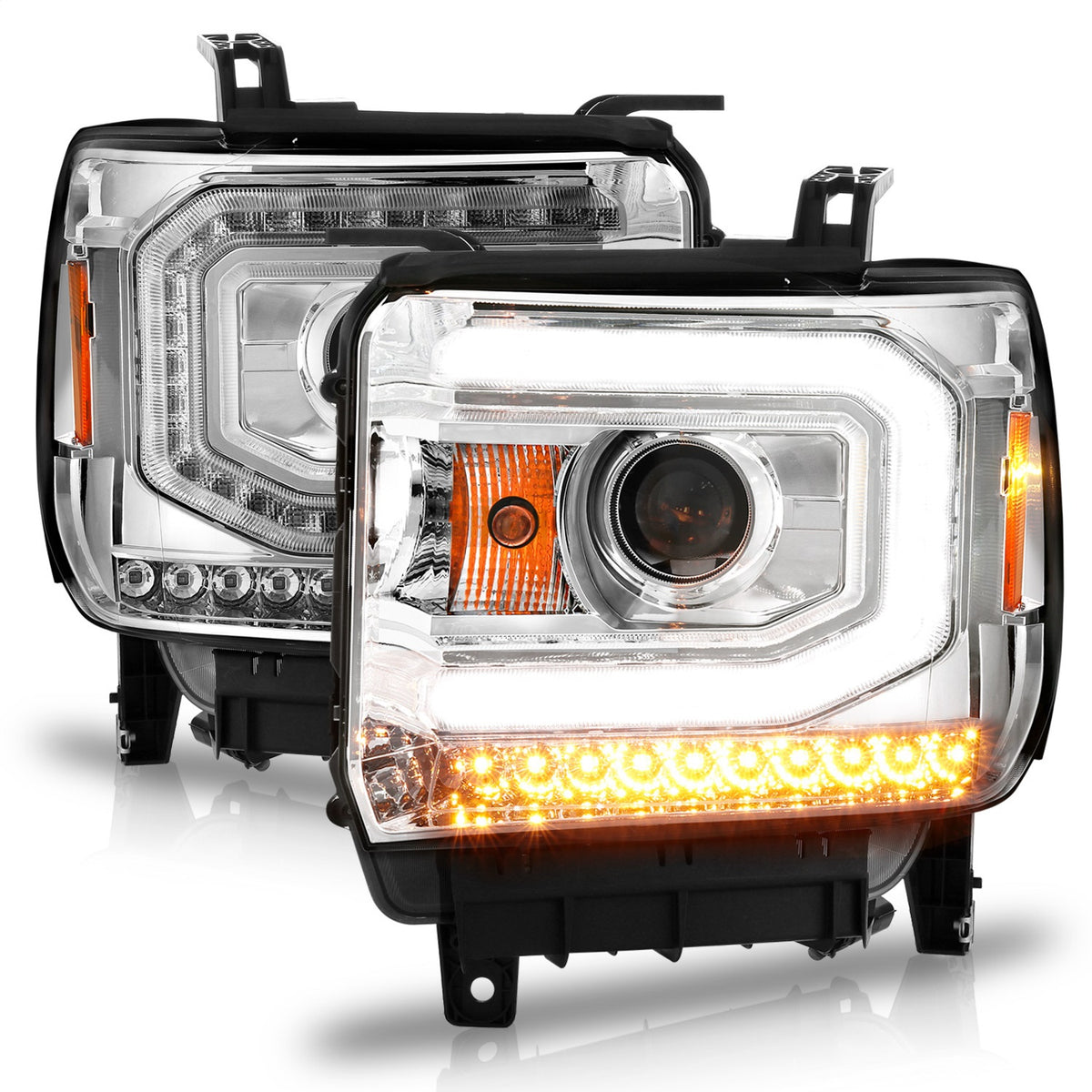 ANZO USA ZUKT_111514 Anzo ZUKT_111514 Lens Chorme Housing w/ Light Bar