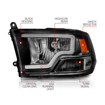 ANZO USA ZUKT_111515 Anzo ZUKT_111515 Black Housing Pair w/ Light for Ram 1500 for 111515