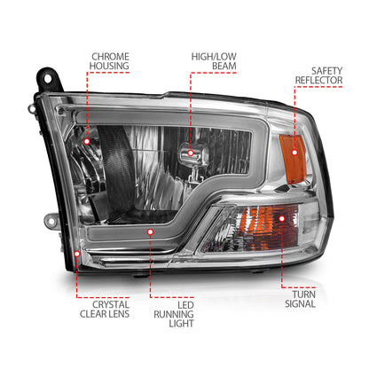 ANZO USA ZUKT_111516 Anzo ZUKT_111516 Chorme Housing Pair w/ Light for Ram 1500 for 111516