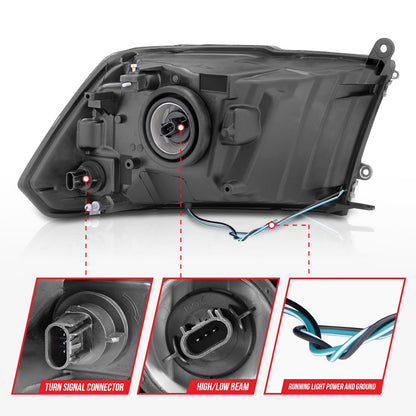 ANZO USA ZUKT_111516 Anzo ZUKT_111516 Chorme Housing Pair w/ Light for Ram 1500 for 111516