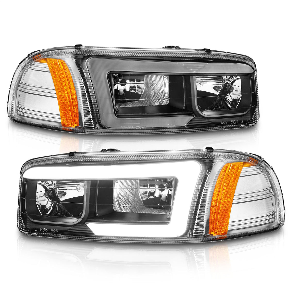 ANZO USA ZUKT_111522 Anzo ZUKT_111522 Set Black Housing w/ Light Bar