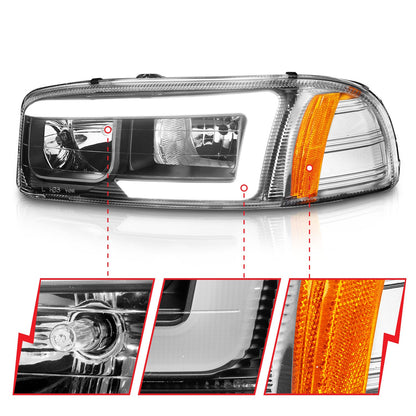 ANZO USA ZUKT_111522 Anzo ZUKT_111522 Set Black Housing w/ Light Bar