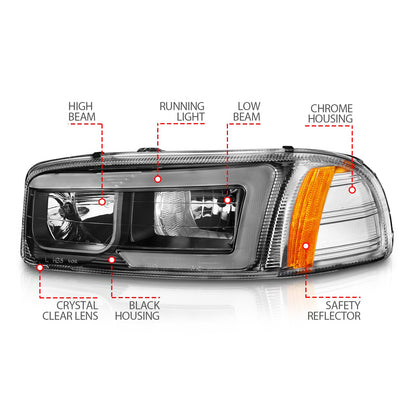 ANZO USA ZUKT_111522 Anzo ZUKT_111522 Set Black Housing w/ Light Bar