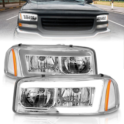 ANZO USA ZUKT_111523 Anzo ZUKT_111523 Set Chrome Housing w/ Light Bar