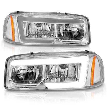 ANZO USA ZUKT_111523 Anzo ZUKT_111523 Set Chrome Housing w/ Light Bar
