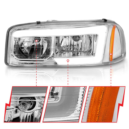 ANZO USA ZUKT_111523 Anzo ZUKT_111523 Set Chrome Housing w/ Light Bar