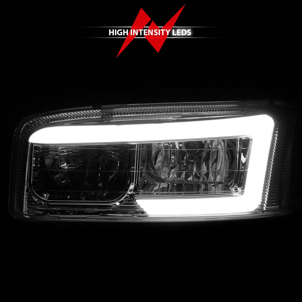 ANZO USA ZUKT_111523 Anzo ZUKT_111523 Set Chrome Housing w/ Light Bar