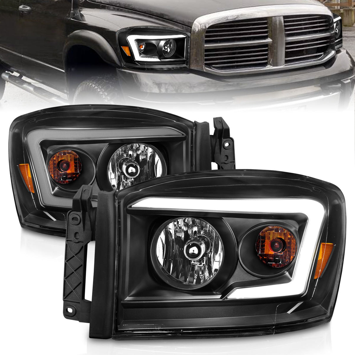 ANZO USA ZUKT_111524 Anzo ZUKT_111524 Lens Black Housing w/ Light for Ram 1500 for 111524