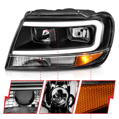 ANZO USA ZUKT_111537 Anzo ZUKT_111537 Black Housing Pair w/ Light Bar