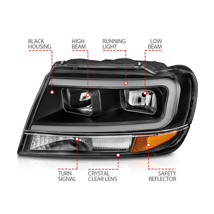 ANZO USA ZUKT_111537 Anzo ZUKT_111537 Black Housing Pair w/ Light Bar