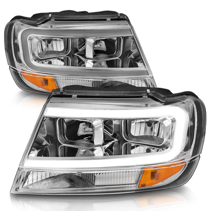 ANZO USA ZUKT_111538 Anzo ZUKT_111538 Chrome Housing Pair w/ Light Bar
