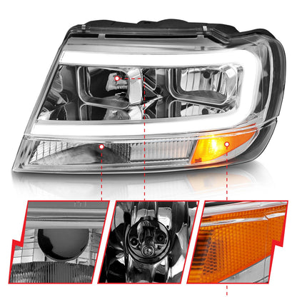 ANZO USA ZUKT_111538 Anzo ZUKT_111538 Chrome Housing Pair w/ Light Bar