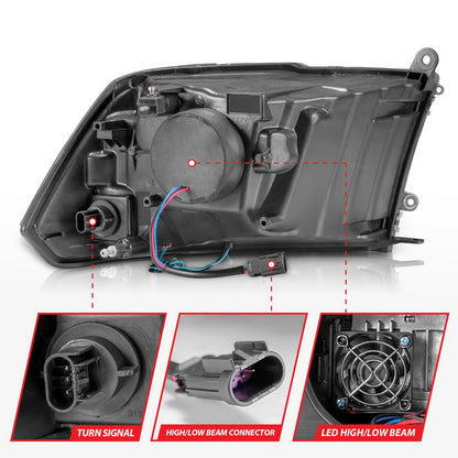 ANZO USA ZUKT_111539 Anzo ZUKT_111539 Square Black Housing w for Ram 1500 for 111539