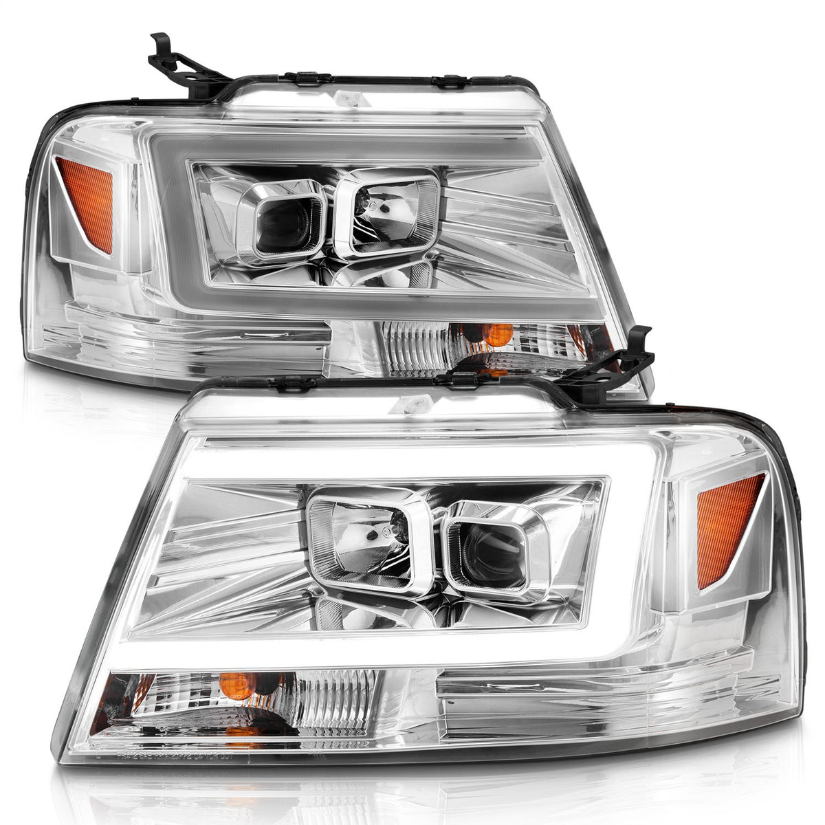 ANZO USA ZUKT_111542 Anzo ZUKT_111542 Lens Chrome Housing w/ Light Bar