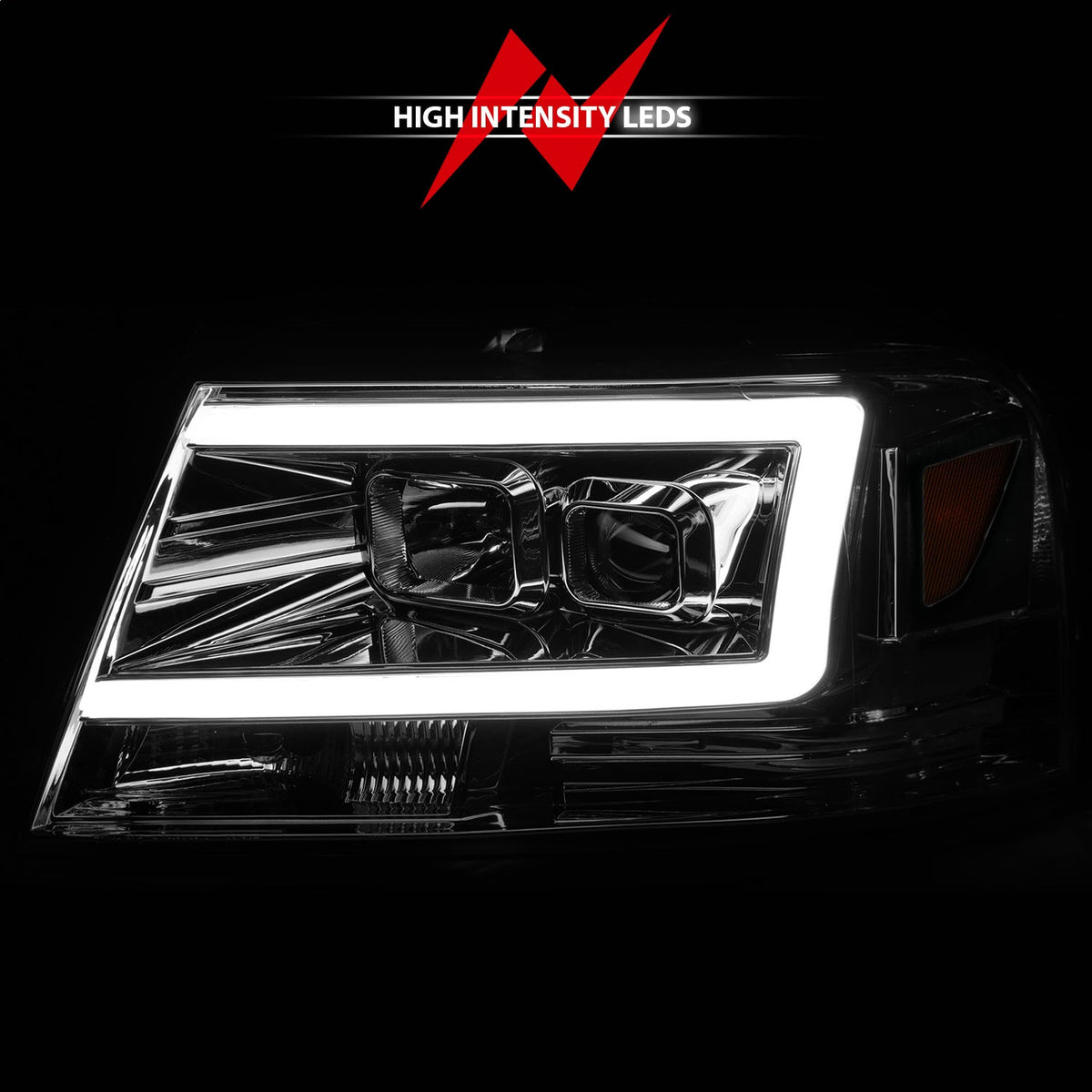 ANZO USA ZUKT_111542 Anzo ZUKT_111542 Lens Chrome Housing w/ Light Bar