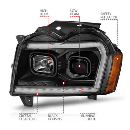 ANZO USA ZUKT_111543 Anzo ZUKT_111543 Set Black Housing w/ Light Bar
