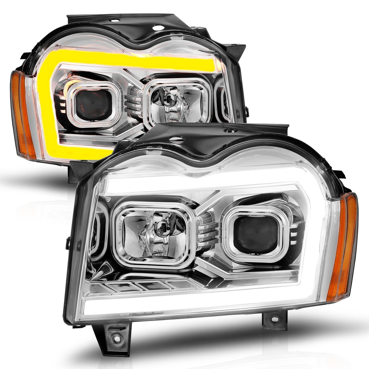 ANZO USA ZUKT_111544 Anzo ZUKT_111544 Set Chrome Housing w/ Light Bar