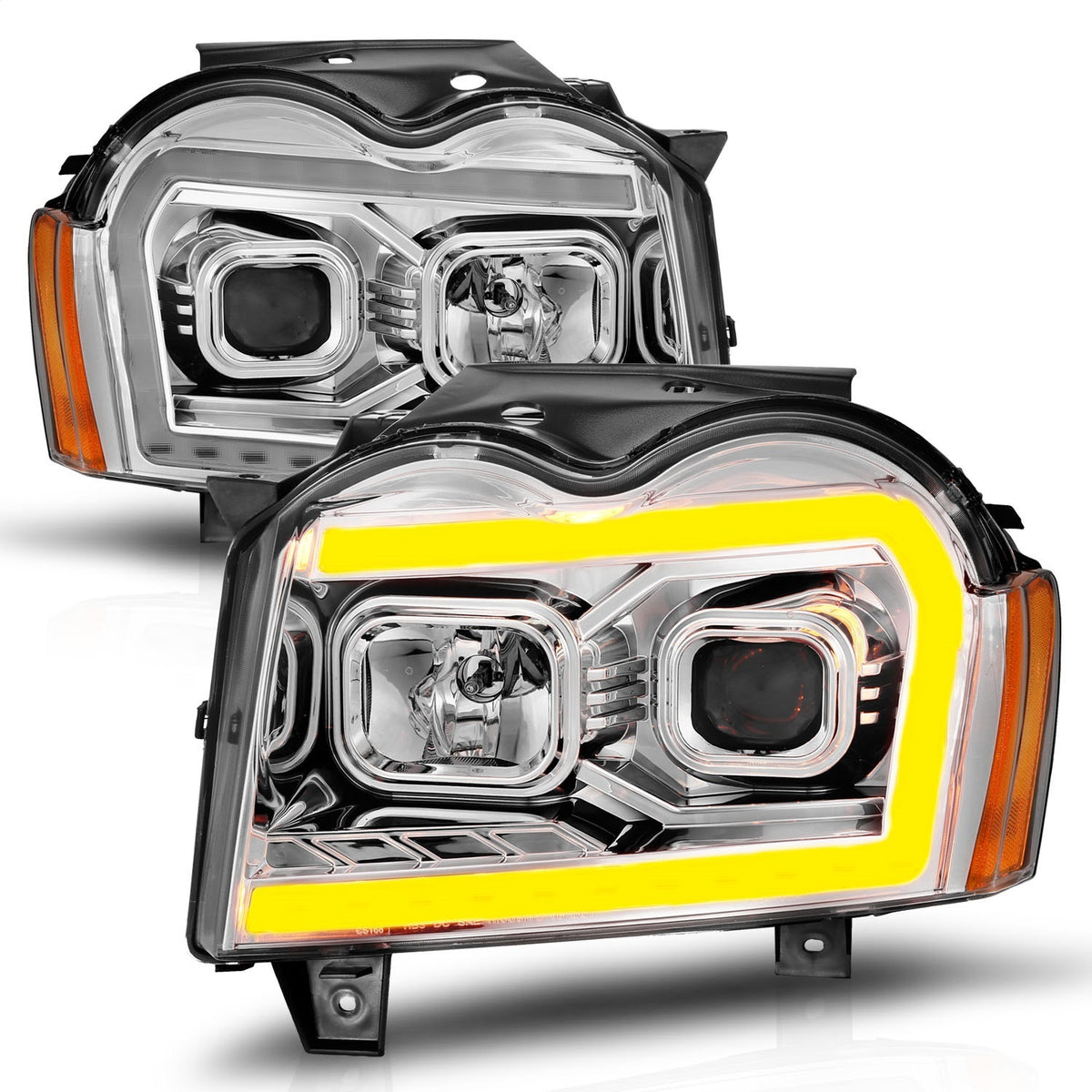 ANZO USA ZUKT_111544 Anzo ZUKT_111544 Set Chrome Housing w/ Light Bar