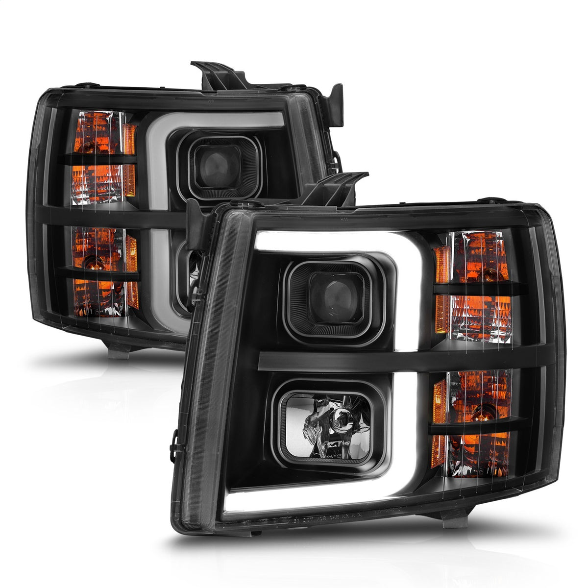 ANZO USA ZUKT_111545 Anzo ZUKT_111545 Set Black Housing w/ Light Bar