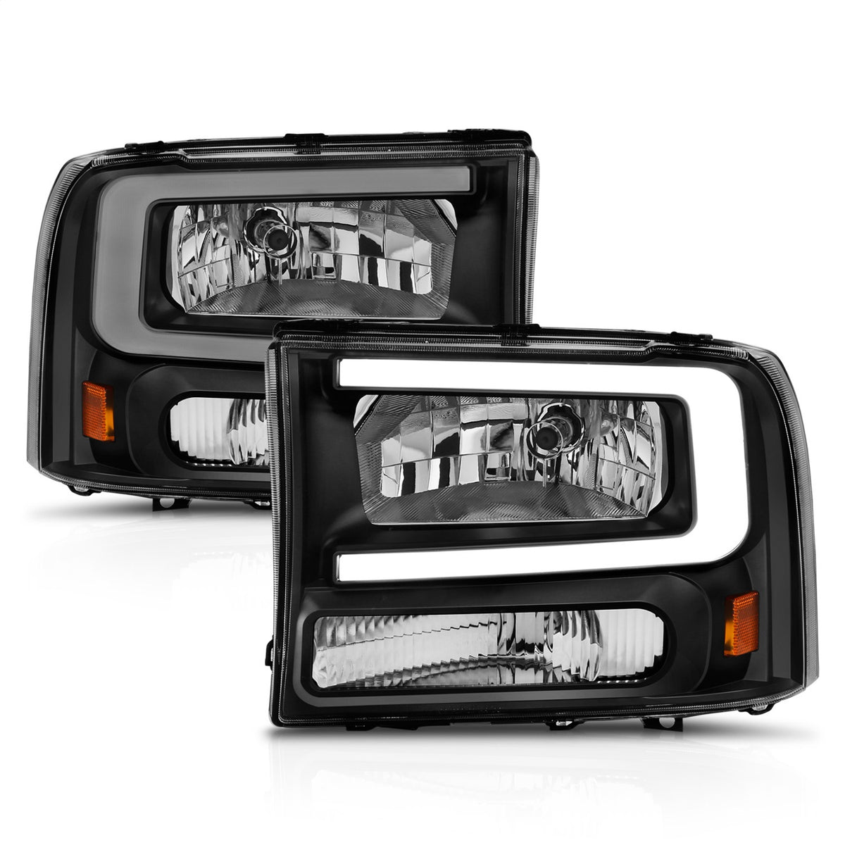 ANZO USA ZUKT_111549 Anzo ZUKT_111549 Black Housing Pair w/ Light Bar