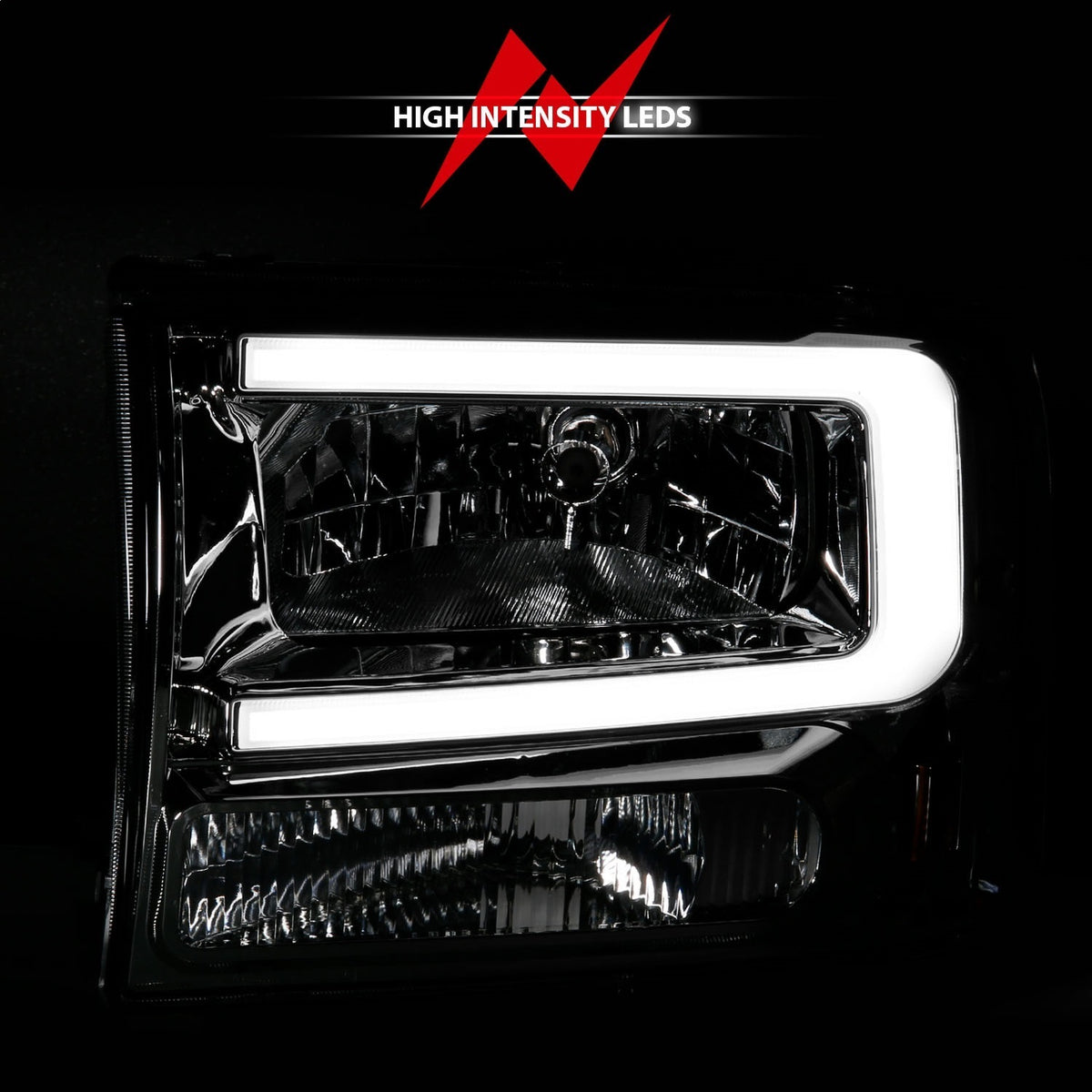 ANZO USA ZUKT_111550 Anzo ZUKT_111550 Chorme Housing Pair w/ Light Bar