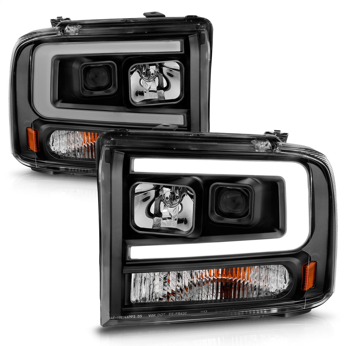 ANZO USA ZUKT_111551 Anzo ZUKT_111551 Set Black Housing w/ Light Bar