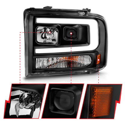 ANZO USA ZUKT_111551 Anzo ZUKT_111551 Set Black Housing w/ Light Bar