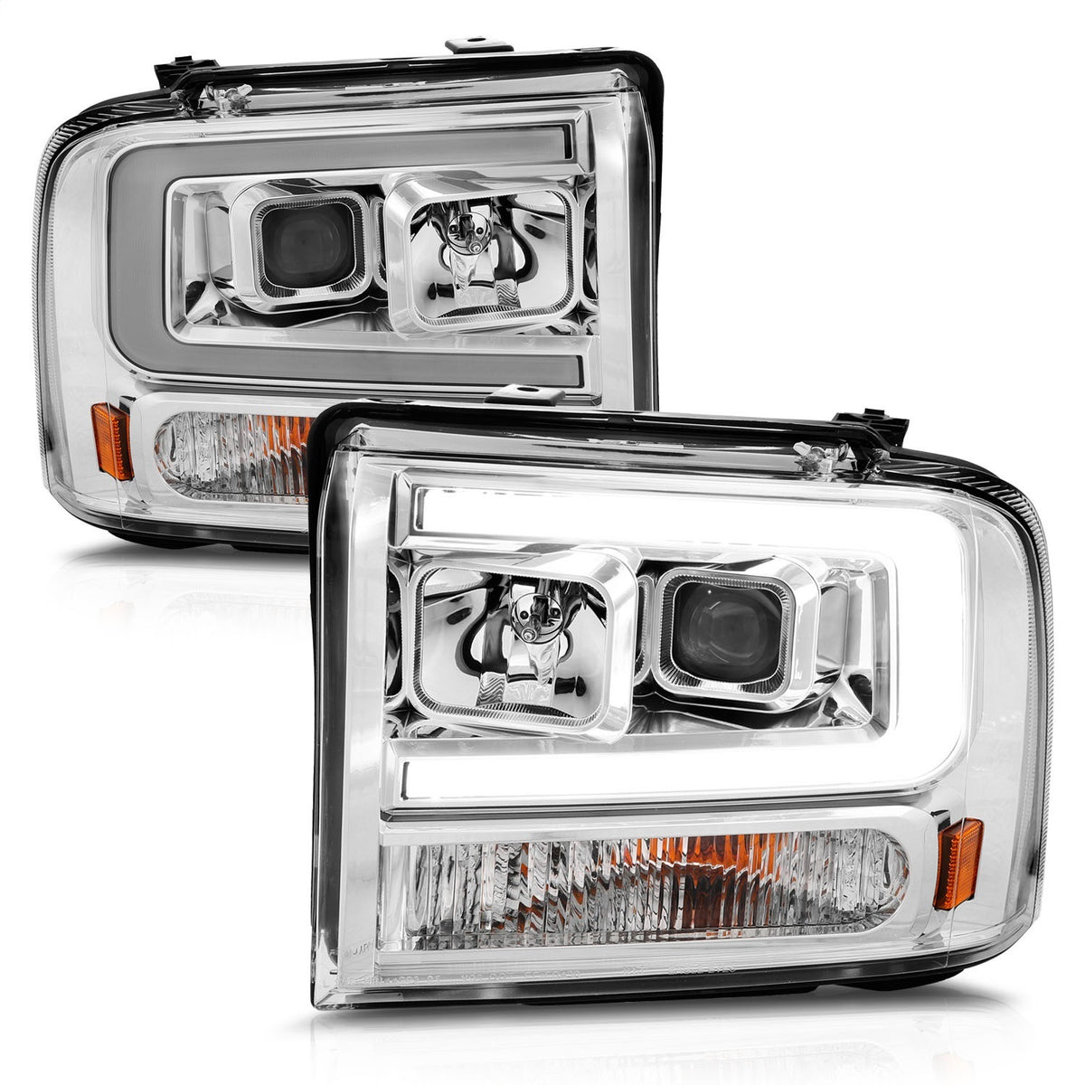 ANZO USA ZUKT_111552 Anzo ZUKT_111552 Set Chrome Housing w/ Light Bar