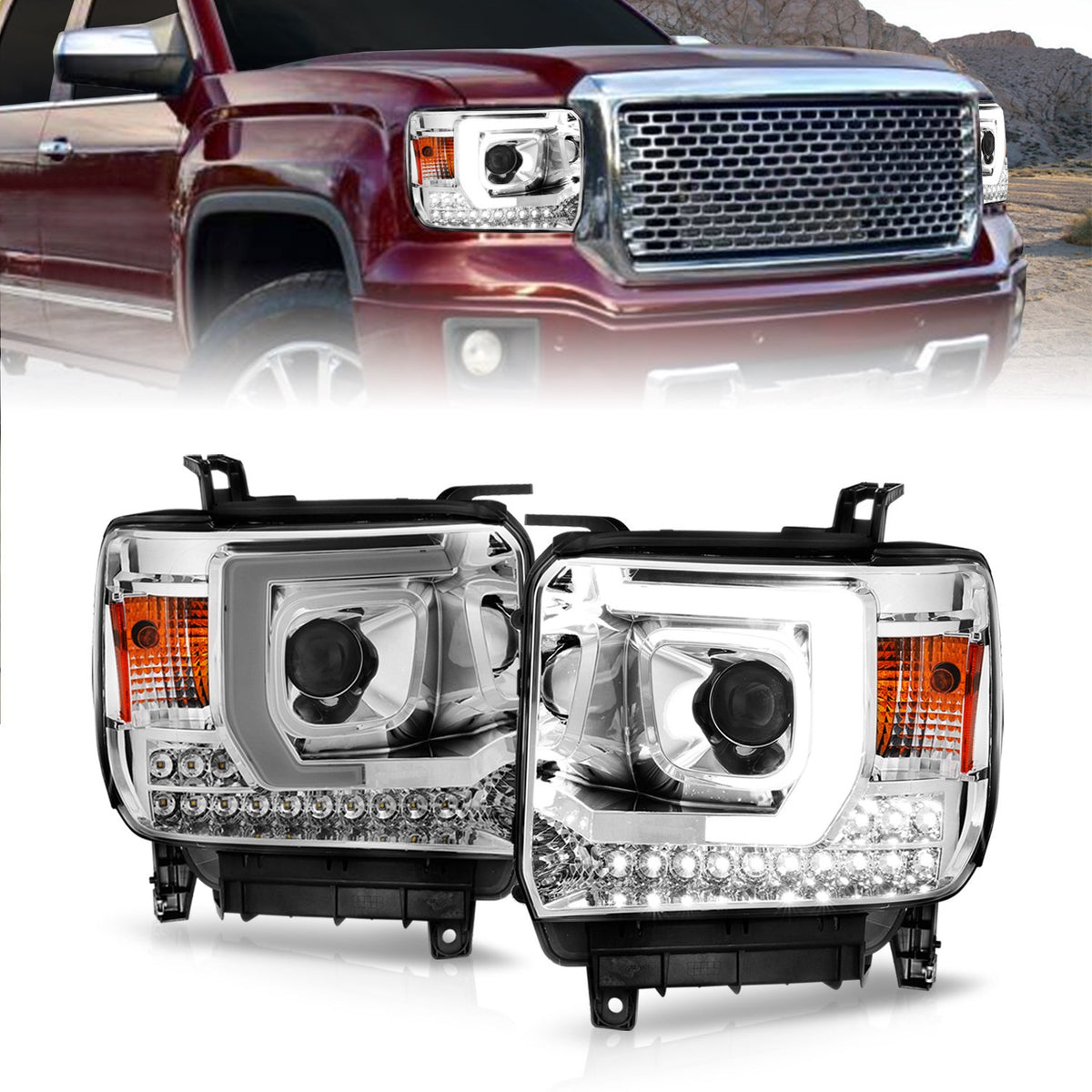 ANZO USA ZUKT_111553 Anzo ZUKT_111553 Projector Headlight Set