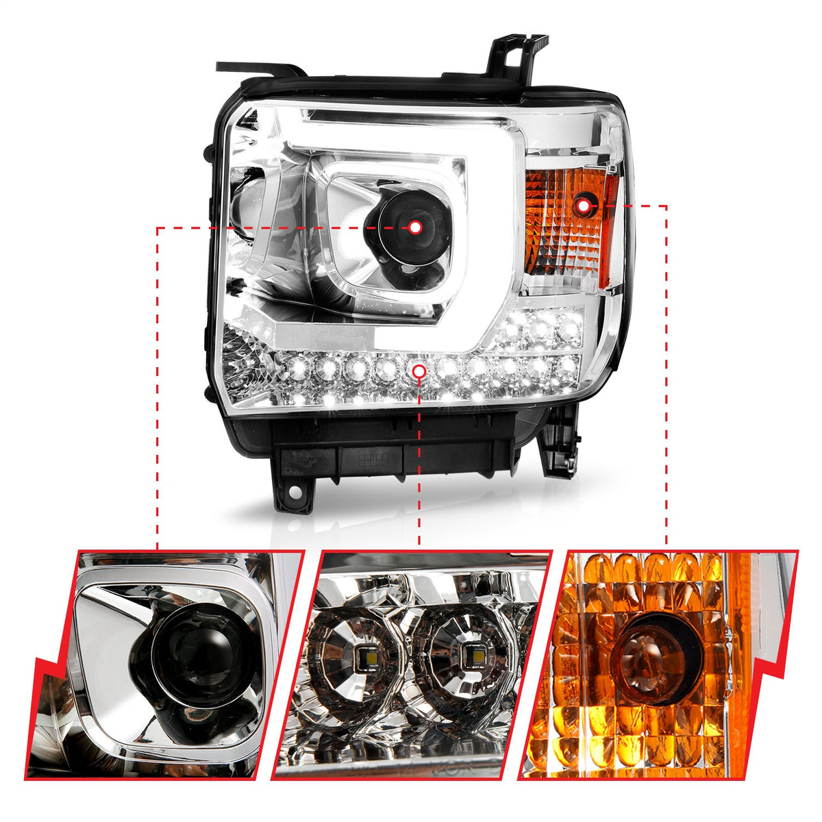 ANZO USA ZUKT_111553 Anzo ZUKT_111553 Projector Headlight Set