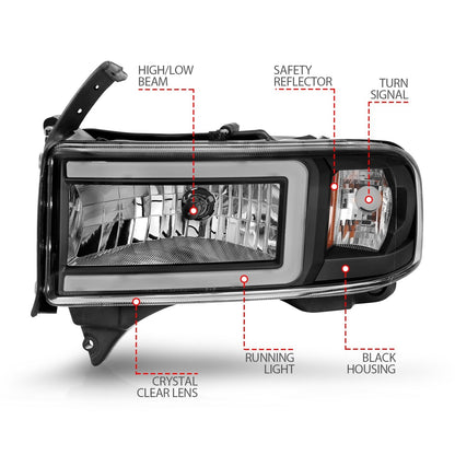 ANZO USA ZUKT_111554 Anzo ZUKT_111554 Crystal Headlight Set w for Ram 2500 for 111554